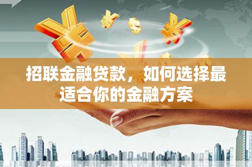 莱西招联金融贷款，如何选择最适合你的金融方案