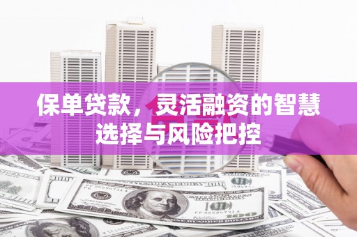 莱西保单贷款，灵活融资的智慧选择与风险把控