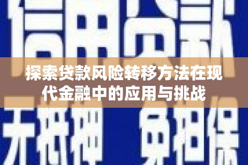 莱西探索贷款风险转移方法在现代金融中的应用与挑战