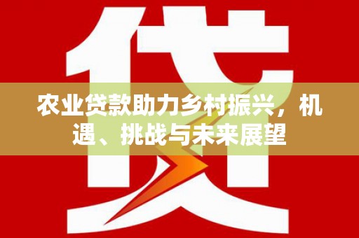 莱西农业贷款助力乡村振兴，机遇、挑战与未来展望