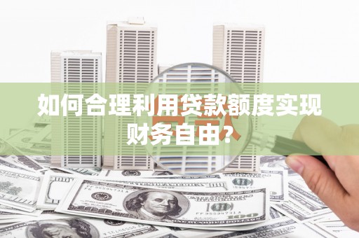 莱西如何合理利用贷款额度实现财务自由？
