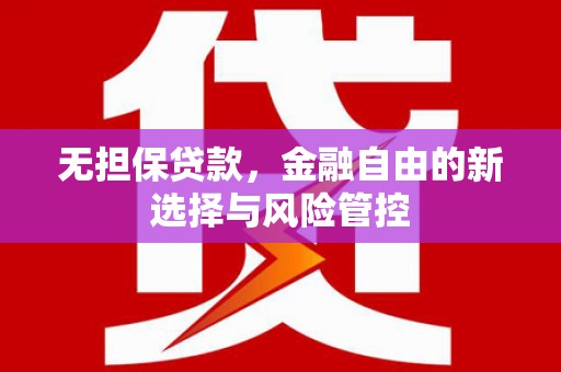 莱西无担保贷款，金融自由的新选择与风险管控