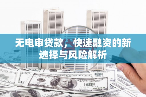 莱西无电审贷款，快速融资的新选择与风险解析