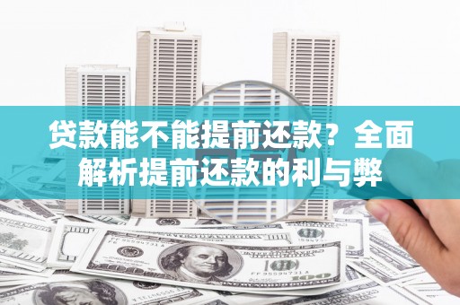 莱西贷款能不能提前还款？全面解析提前还款的利与弊