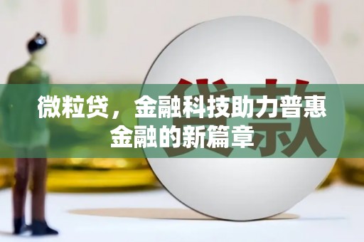 莱西微粒贷，金融科技助力普惠金融的新篇章