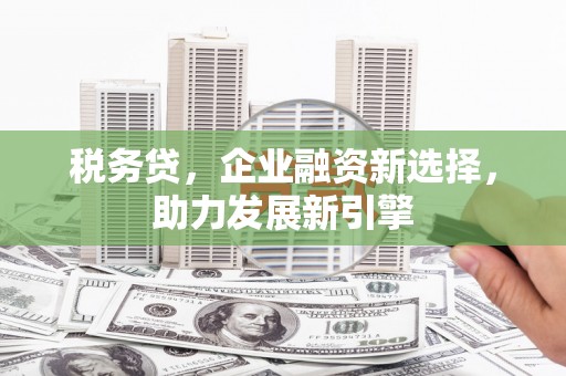 莱西税务贷，企业融资新选择，助力发展新引擎