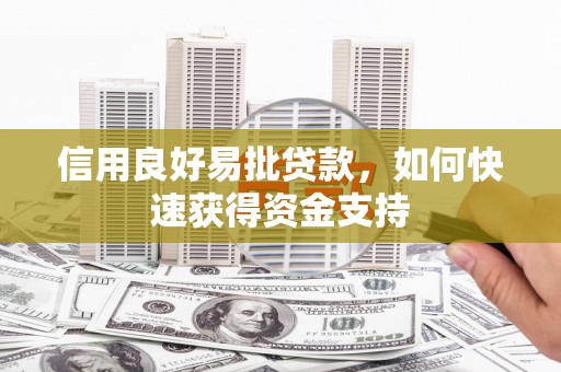莱西信用良好易批贷款，如何快速获得资金支持