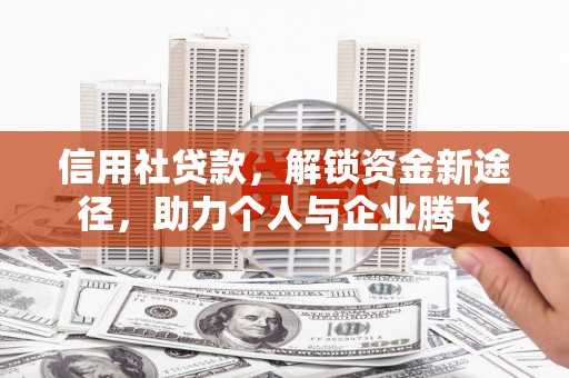 莱西信用社贷款，解锁资金新途径，助力个人与企业腾飞