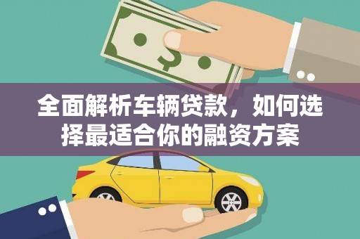 莱西全面解析车辆贷款，如何选择最适合你的融资方案