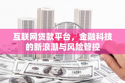莱西互联网贷款平台，金融科技的新浪潮与风险管控