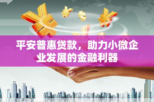 莱西平安普惠贷款，助力小微企业发展的金融利器