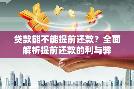 莱西贷款能不能提前还款？全面解析提前还款的利与弊