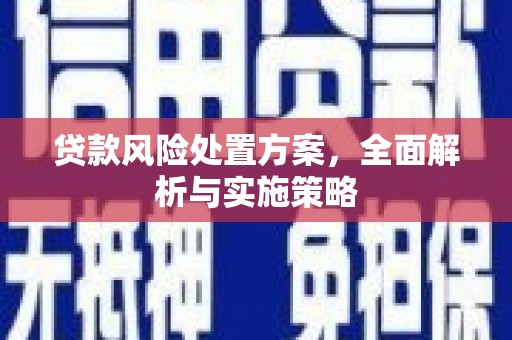 莱西贷款风险处置方案，全面解析与实施策略
